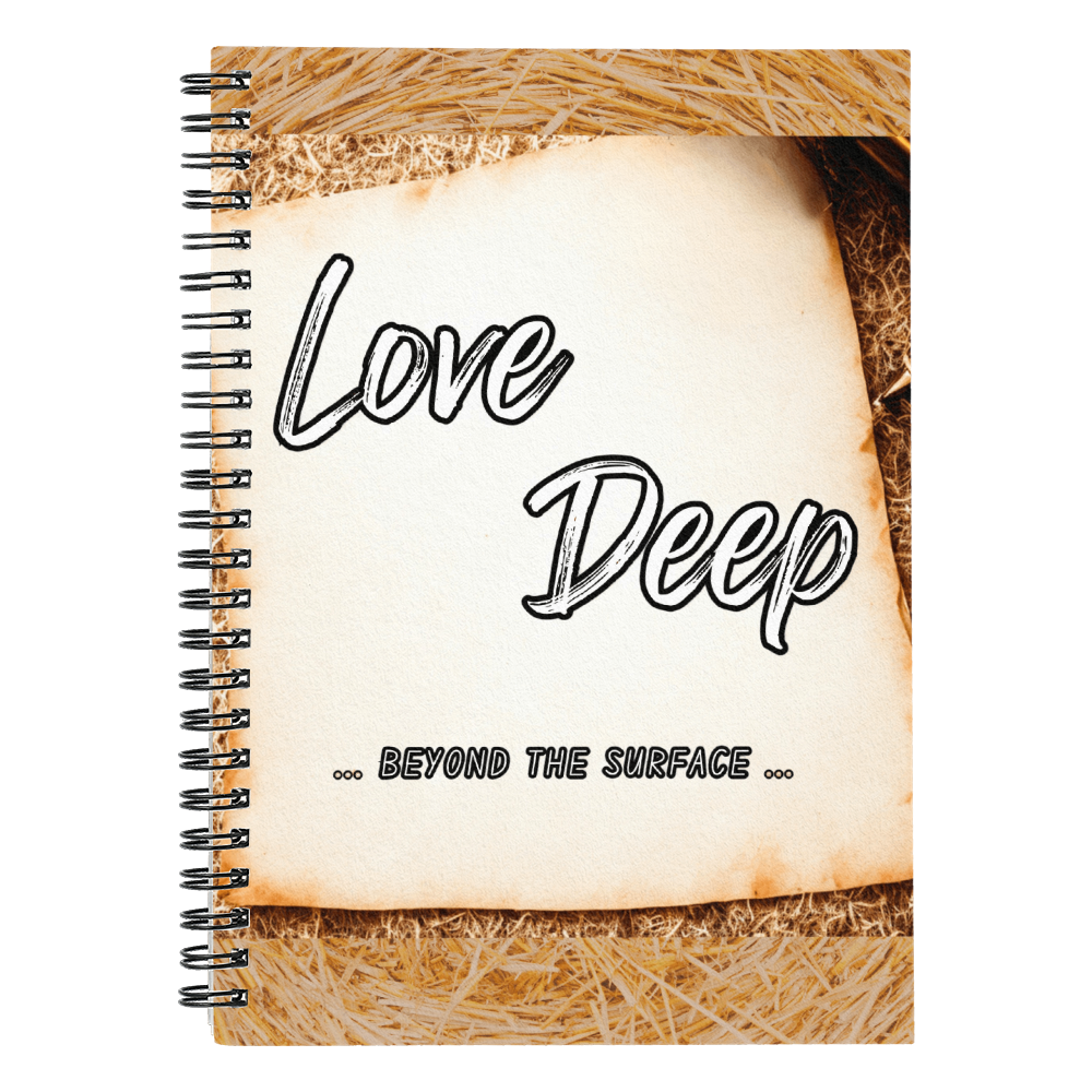 Love Deep... Beyond the Surface... Rough Country Style - Spiral Journal 120 pages Choose Ruled Line or Graph Paper Interior