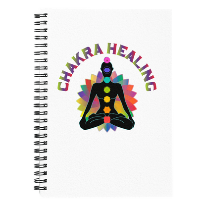 My Chakra Healing Notebook - Spiral Journal 120 pages Choose Ruled Line or Graph Paper Interior