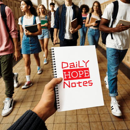 Daily HOPE Notes - Spiral Notebook in Ruled Lines or Graph Paper Options - 120 pages