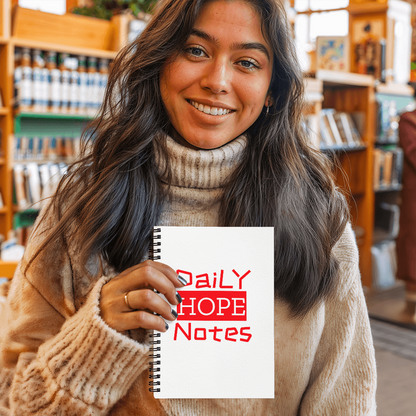 Daily HOPE Notes - Spiral Notebook in Ruled Lines or Graph Paper Options - 120 pages