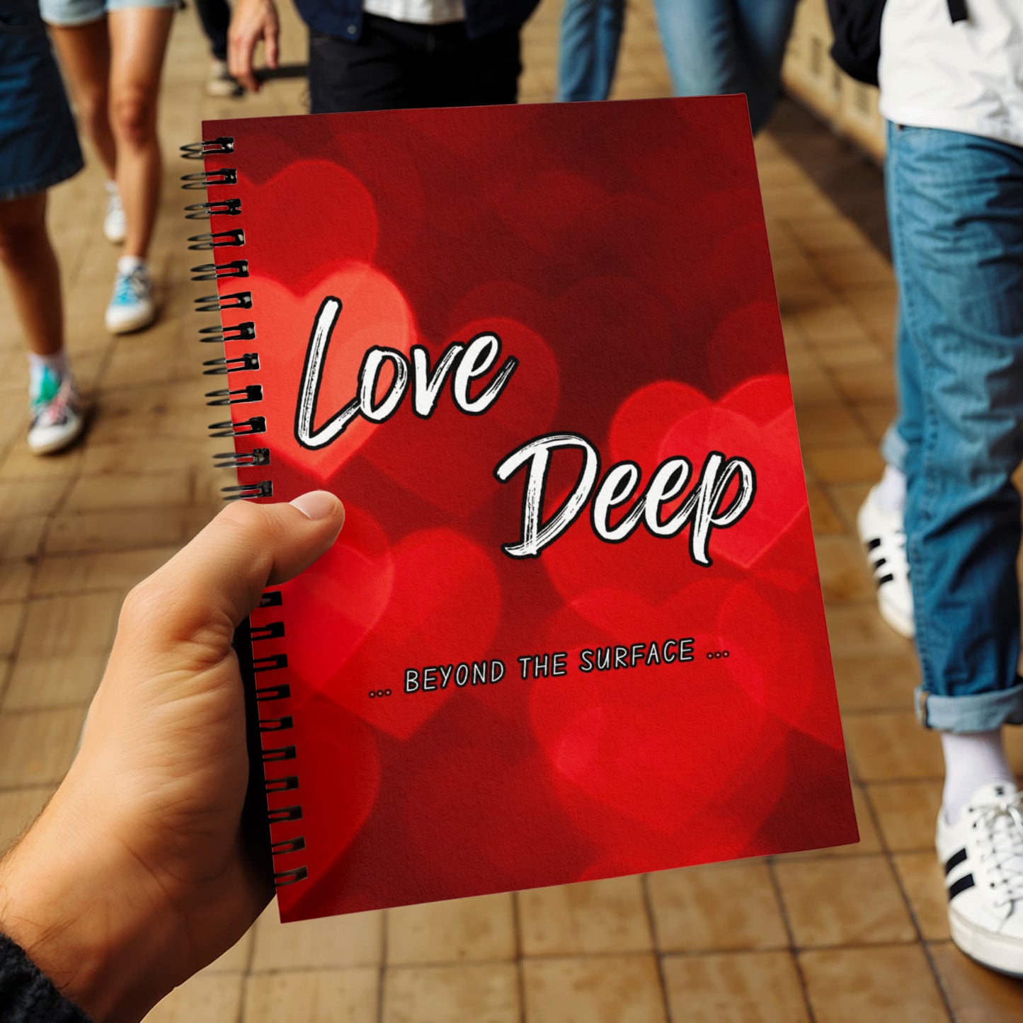Love Deep... Beyond the Surface - Spiral Journal 120 pages Choose Ruled Line or Graph Paper Interior