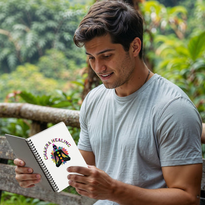 My Chakra Healing Notebook - Spiral Journal 120 pages Choose Ruled Line or Graph Paper Interior