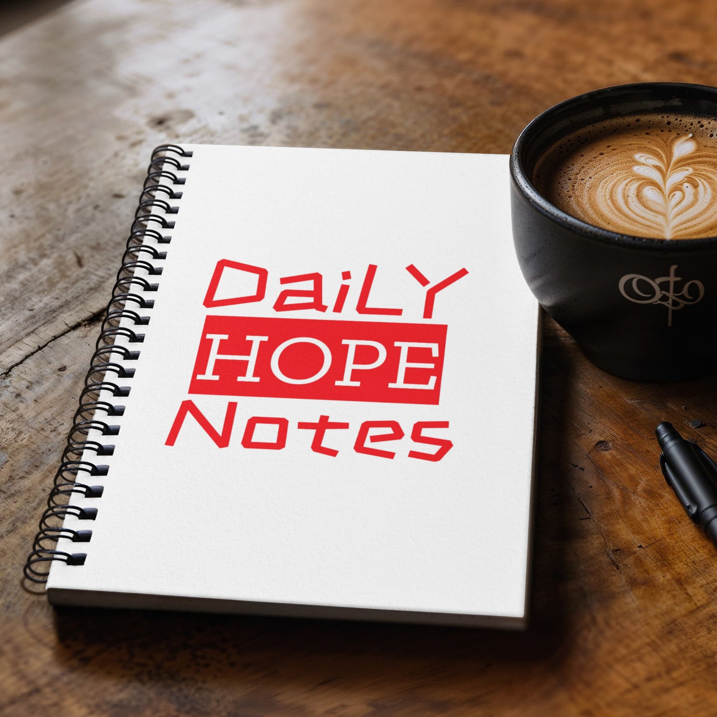Daily HOPE Notes - Spiral Notebook in Ruled Lines or Graph Paper Options - 120 pages