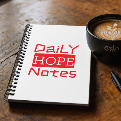 Daily HOPE Notes - Spiral Notebook in Ruled Lines or Graph Paper Options - 120 pages