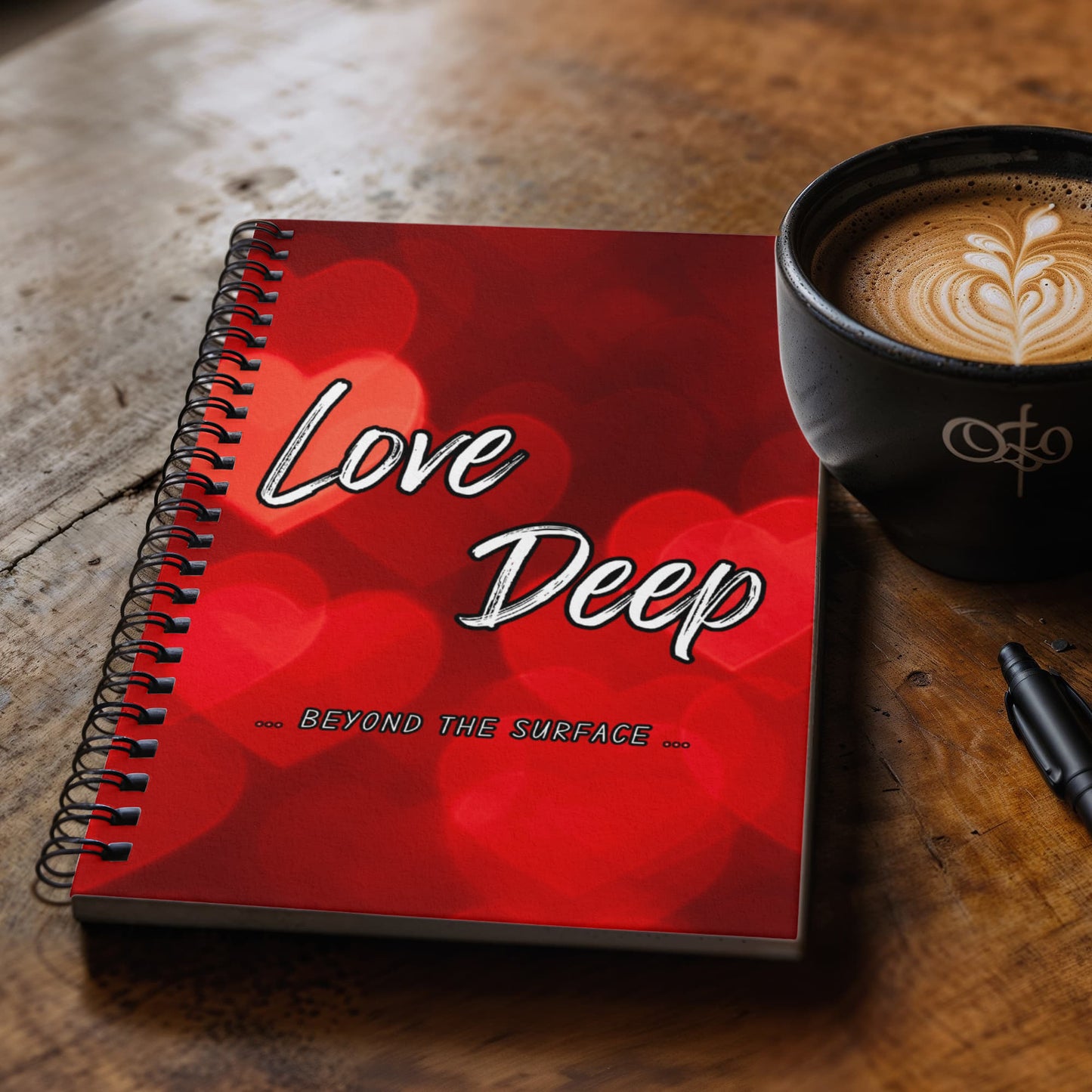 Love Deep... Beyond the Surface - Spiral Journal 120 pages Choose Ruled Line or Graph Paper Interior