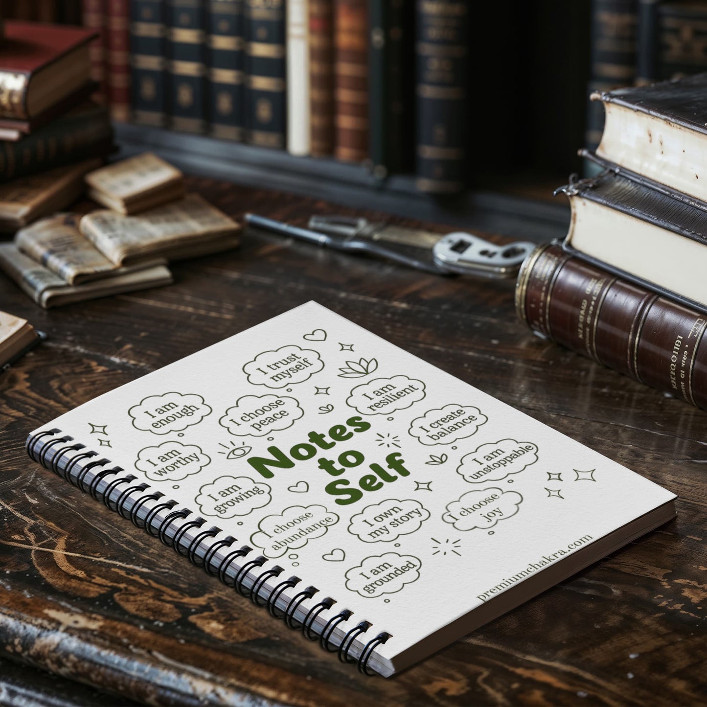 Notes to Self Journal - Reminders, Drawings, Thoughts - Stylish and Practical with Ruled Lines or Graph Page Options!