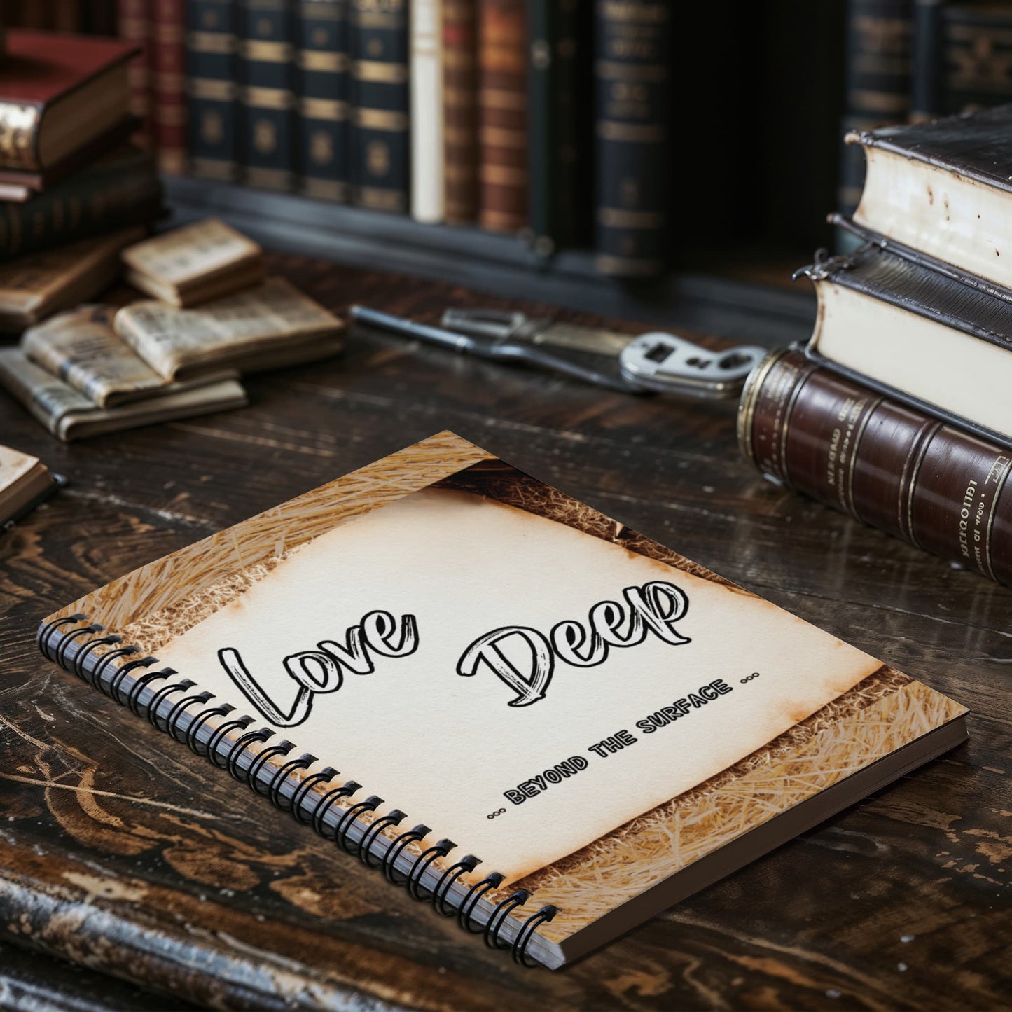 Love Deep... Beyond the Surface... Rough Country Style - Spiral Journal 120 pages Choose Ruled Line or Graph Paper Interior
