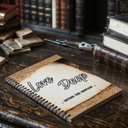 Love Deep... Beyond the Surface... Rough Country Style - Spiral Journal 120 pages Choose Ruled Line or Graph Paper Interior