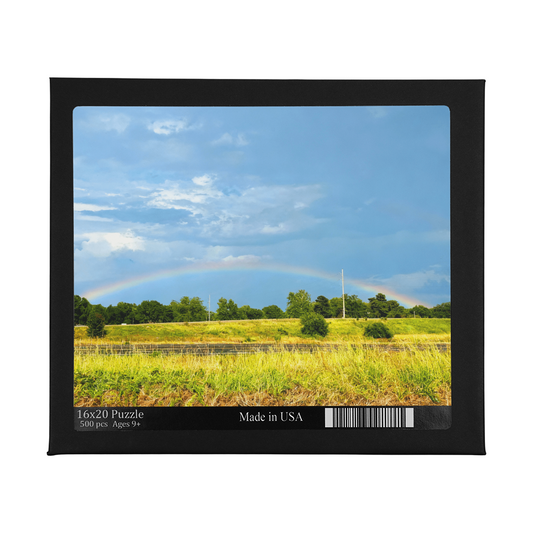 Texas Highway Rainbow Photograph by Reiki Nan - 16" x 20" 500 Piece Puzzle