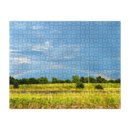 Texas Highway Rainbow Photograph by Reiki Nan - 16" x 20" 500 Piece Puzzle