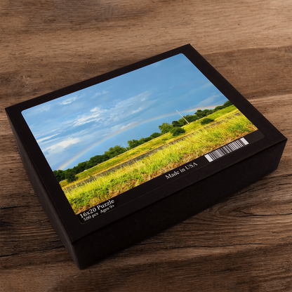 Texas Highway Rainbow Photograph by Reiki Nan - 16" x 20" 500 Piece Puzzle