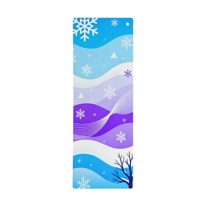 Solstice Serenity: Frosted Harmony Yoga Mat with Rubber Backing for Stability
