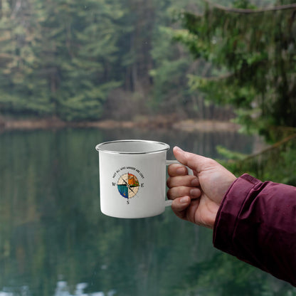 Not All Who Wander Are Lost Outdoors Enamel Camp Mug 12oz