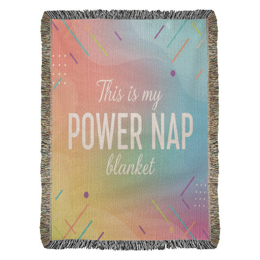 Our Colorful POWER NAP Blanket = Your Cozy Companion - Eco Friendly 100% Cotton Blanket in 3 Sizes