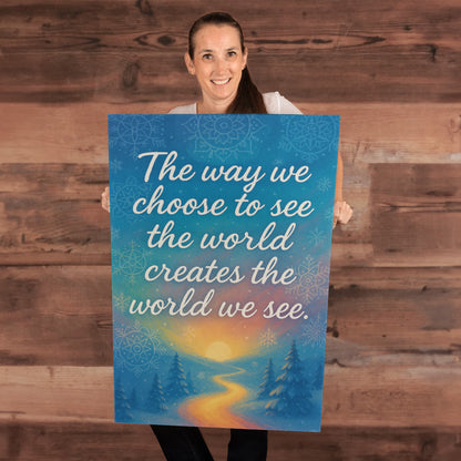 Chakra Snowlight - The Way We Choose To See The World 24" x 36" Gallery Wrapped Canvas Portrait Oriented
