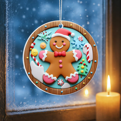 Festive Gingerbread Man Holiday Art – Whimsical Christmas Cookie Design by Premium Chakra
