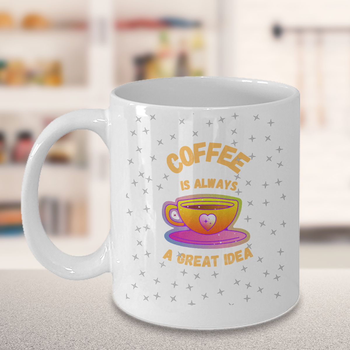 Yes, Coffee Is Always A Great Idea PC Designs in 4 color/size options