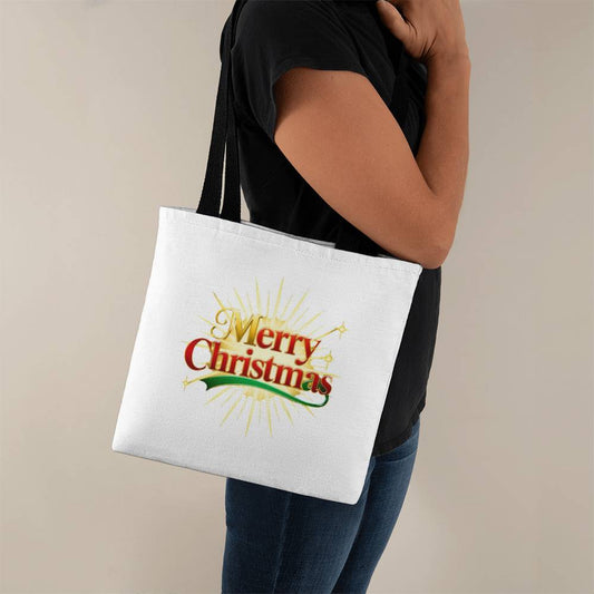 Merry Christmas Classic Tote Bag in 3 sizes and your choice of 5 handle colors