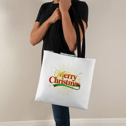 Merry Christmas Classic Tote Bag in 3 sizes and your choice of 5 handle colors