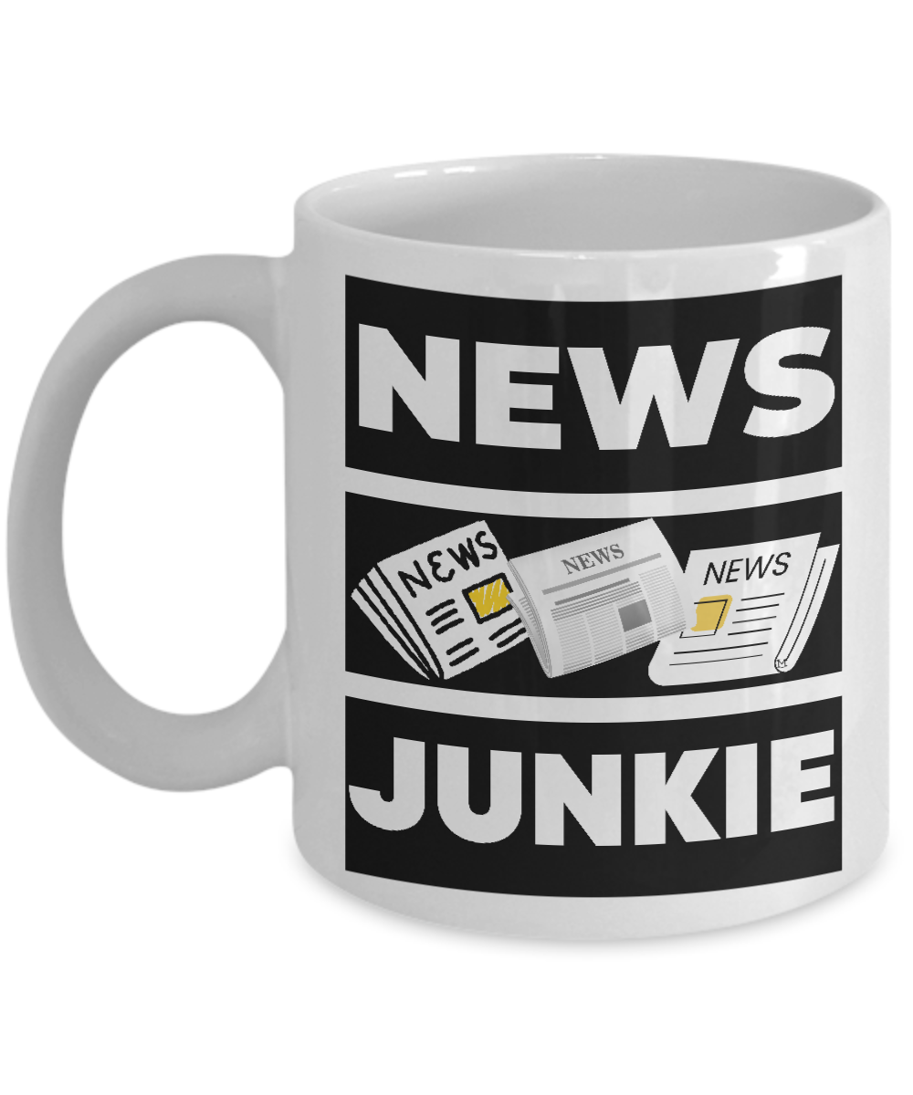 Know a News Junkie? Gift them this Perfect-for-them White Ceramic Mug 11oz by MII Designs