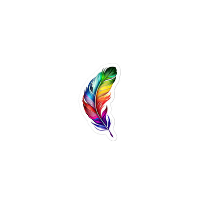Colorful Feather Designs Bubble-free Stickers in 3 Sizes