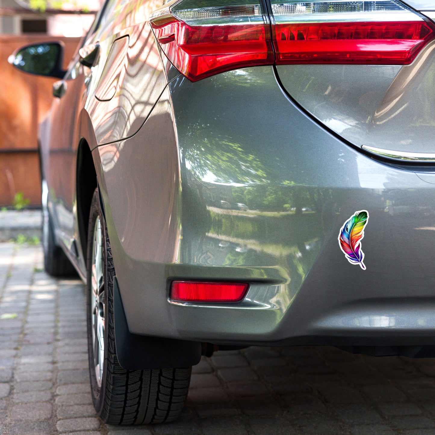 Colorful Feather Designs Bubble-free Stickers in 3 Sizes