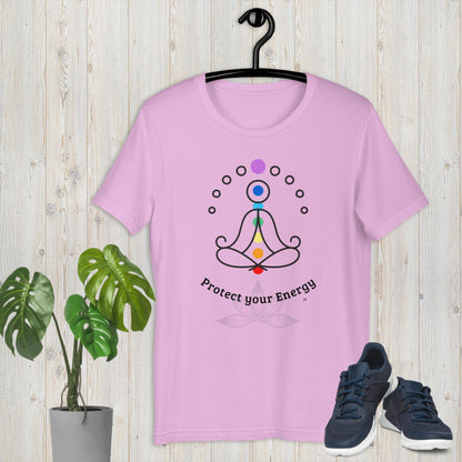 Protect Your Energy Chakras Reiki Yoga Unisex Bella+Canvas 3001 t-shirt by Premium Chakra MII Design