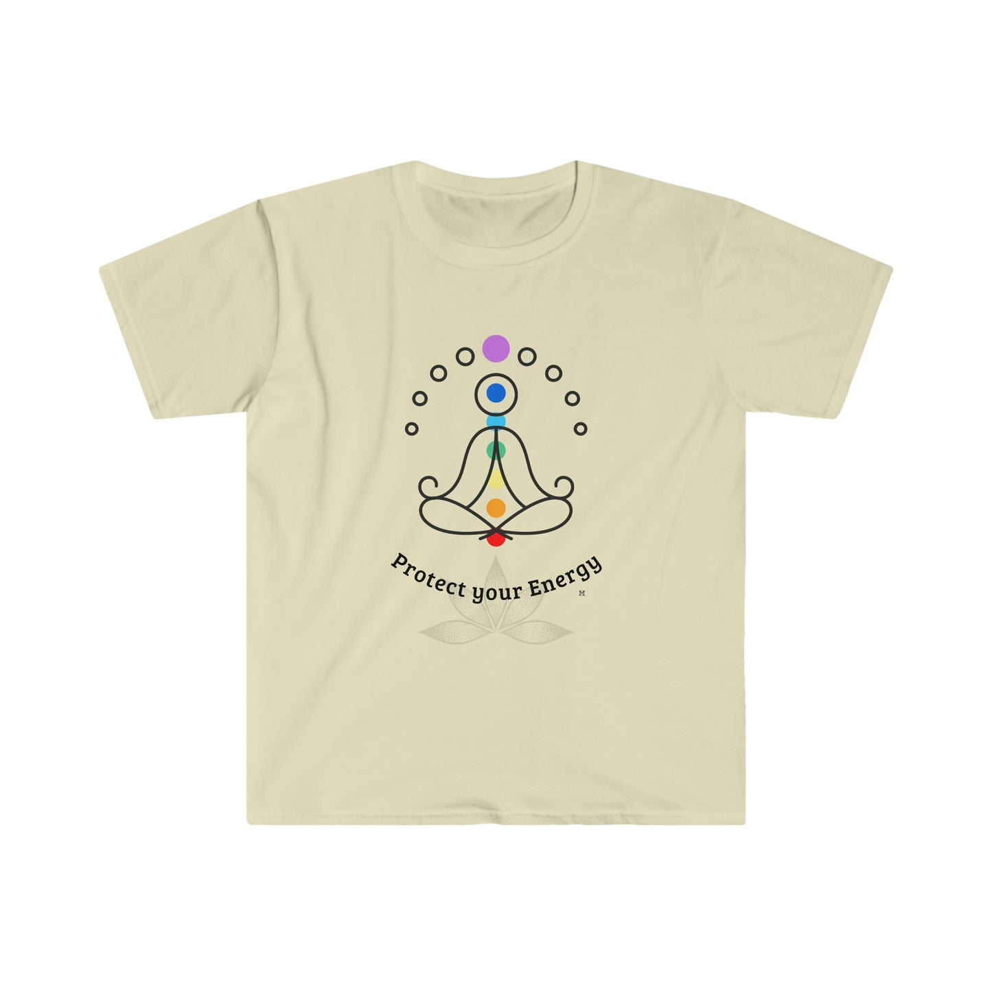 Protect Your Energy Chakras on Unisex Softstyle T-Shirt By MII Designs