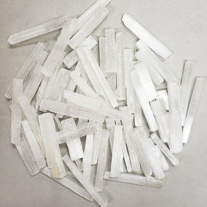 Selenite Sticks Clear Pure and Natural - Gypsum Reiki Energy Wands Minerals