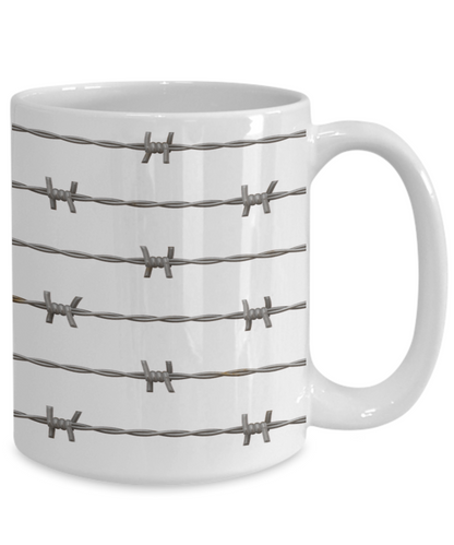 Ranch Country Barbed Wire Wrapped 15oz Mug Decor Gift Masculine