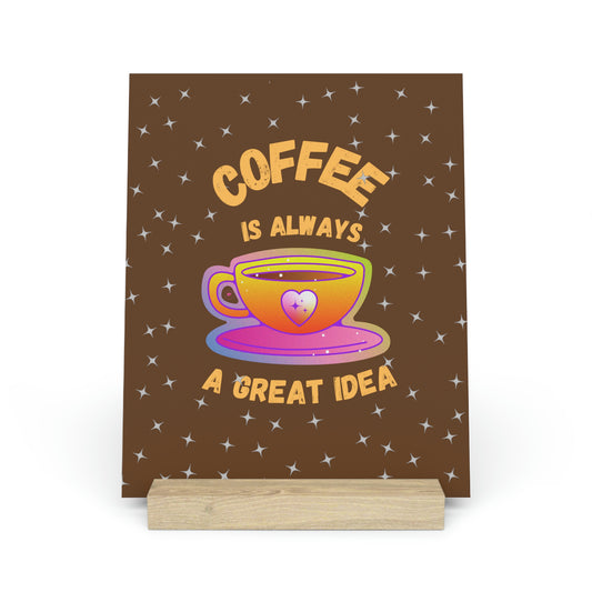 Coffee Is Always a Great Idea  Gallery Board with Stand