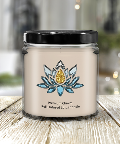 Lotus Candle *Infused with Reiki Energy* by Reiki Master ~ Premium Chakra Unscented